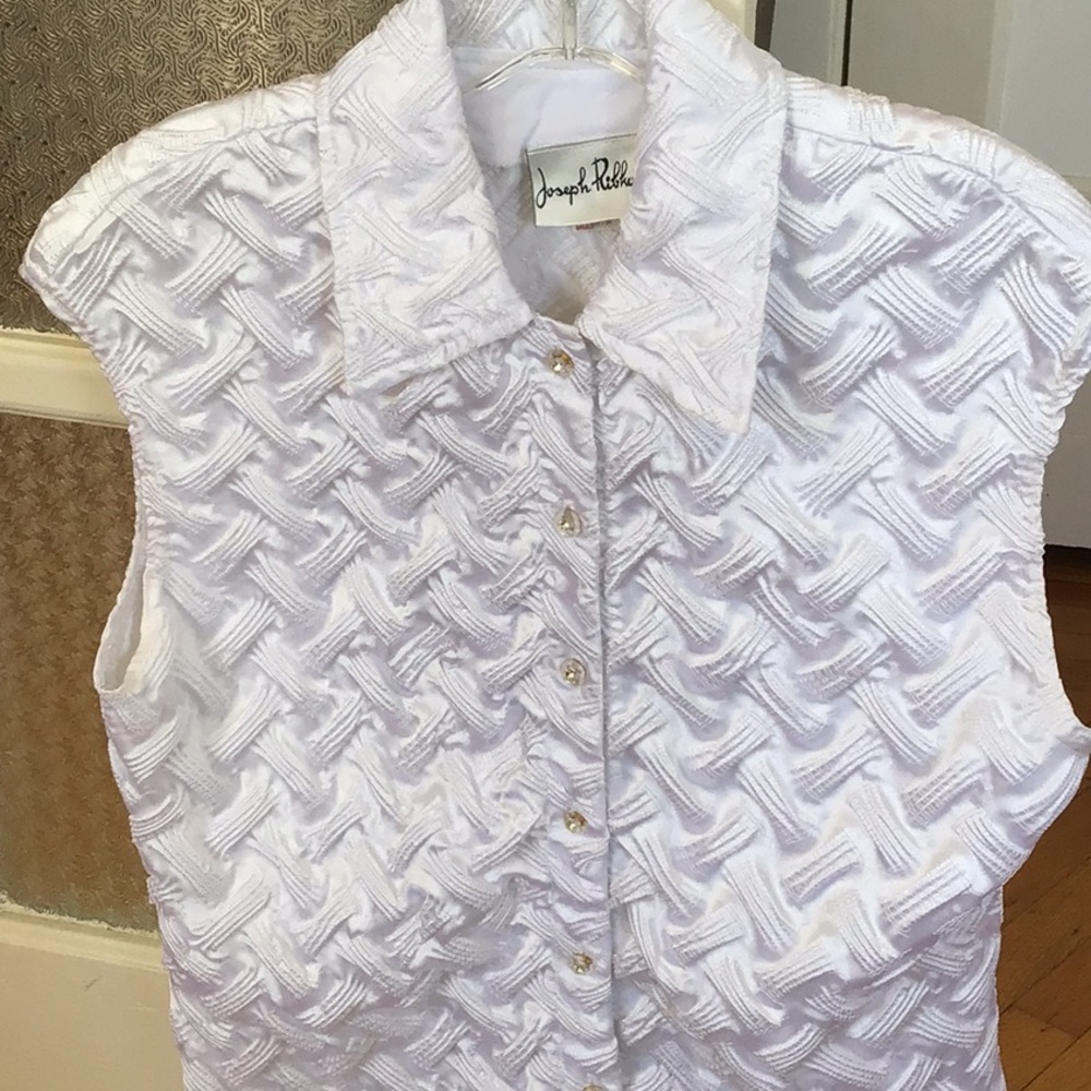 Joseph Ribkoff White Ruched Blouse - Picture 3 of 6